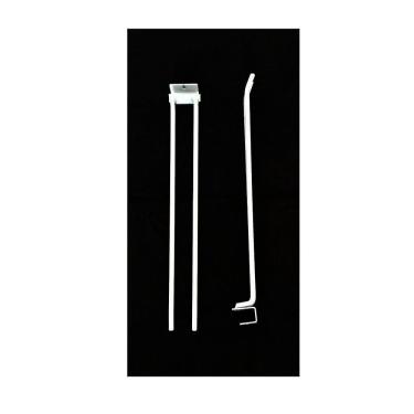 Imagem de Gancheira Dupla Vassoureiro Lx 40 Gondola Amapa Branco Kit10