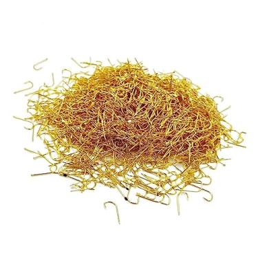 Imagem de Ganchos de pesca 100 peças/lote Série anzóis de pesca de carpa farpada de aço de alto carbono Suporte de gancho de peixe dourado isca de pesca em conjunto com mosca 1#-8# anzóis (cor: dourado, tamanho