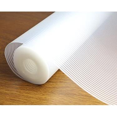 Imagem de Forros de prateleira para armários de cozinha, forros não adesivos de gaveta de armário, antiderrapante, impermeável, 38 cm de largura x 7,8 m, forro de despensa de armário, forros de geladeira para gaveta de banheiro