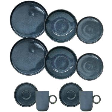 Imagem de Aparelho de Jantar Cerâmica Stoneware Basic Dove 40 peças Porto Brasil