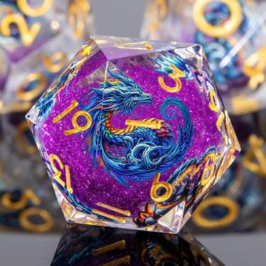 Imagem de Conjunto de dados RPG Roycevon Dragon Pattern Liquid Core