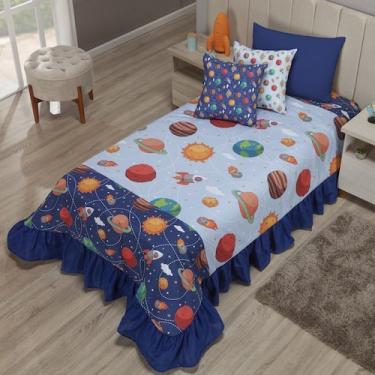 Imagem de Colcha Infantil Solteiro com 6 Peças  CobreLeito 1,70x2,30  Decoração 