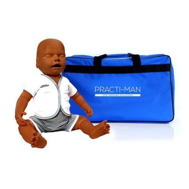 Imagem de Manequim Bebe para Treinamento RCP - Practi-Baby com Bolsa - Pele Escu