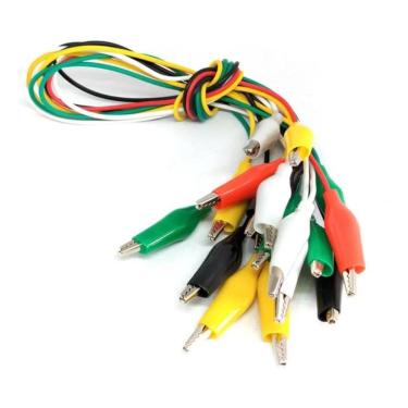 Imagem de Garra 10 Fios Jacaré Cabo Eletrônica Cabo Arduino Colorido J