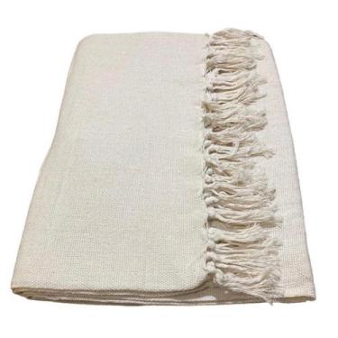 Imagem de Manta Para Sofá e Cama em Algodão 2,40x1,80 - Armarinho Silva, Cru, 2,