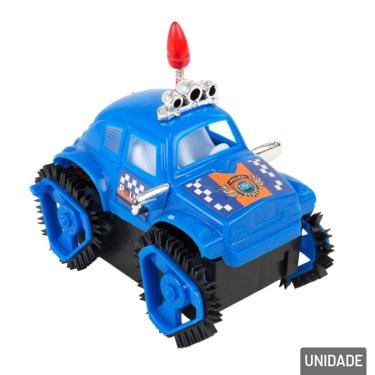 Imagem de Carrinho Movido à Pilha Polícia Maluca com Luz - Tudo em Caixa