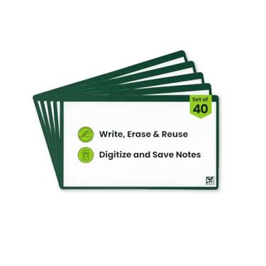 Imagem de Rocketbook Cloud Cards – Cartões de índice reutilizáveis ecológicos sem acessórios