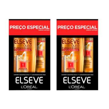 Imagem de Kit 2 Sh Elseve 375ml+cond 170ml Oleo Extraordinario Cada