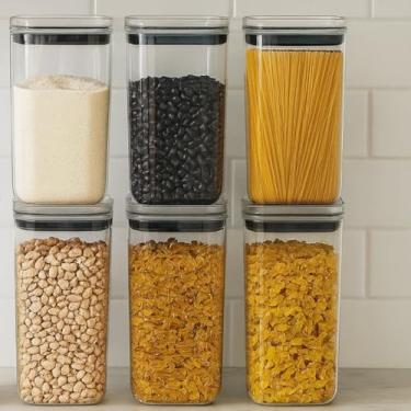 Imagem de UZ1313-TR Kit 6un Potes Herméticos de Armazenamento, Transparente, 1,5L 23cm x 10cm