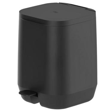 Imagem de Lixeira Cozinha Banheiro 6L Ou Aura Com Pedal Preto