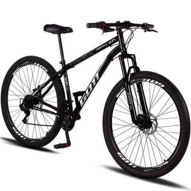 Imagem de Bicicleta Aro 29 Aço Carbono Gott Vortex 21v Com Suspensão E Freio A Disco - Preto E Branco