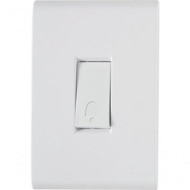 Imagem de Conjunto 4x2 1 Pulsador Campainha Tramontina Liz 10 A 250 V Branco