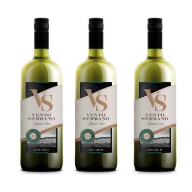 Imagem de Vinho Branco de Mesa Seco 1L - Vento Serrano (3 Unidades)