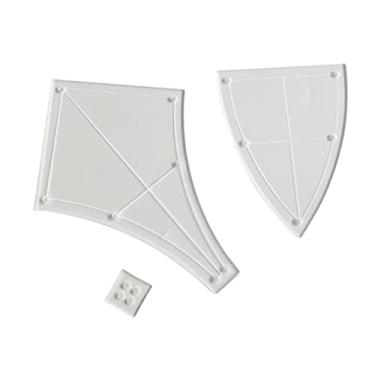 Imagem de Luzhengyang Kit de ferramentas de estêncil de colcha de 3 peças de acrílico para máquina de costura transparente, retalhos, régua, artesanato