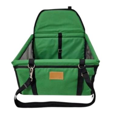Imagem de Cadeirinha Assento Cadeira Pet de Carro para Cães Cachorro Gatos ATÉ 10KG -Transporte Passeio Viagem (Verde Bandeira)