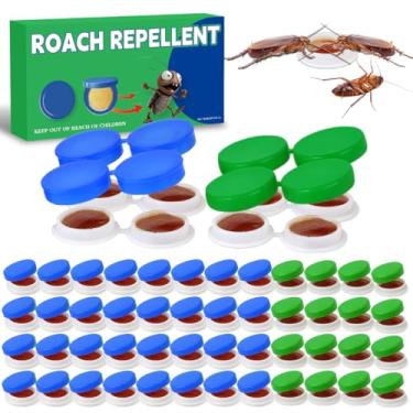 Imagem de Repelente de baratas de 48 peças, repelente de baratas para infestações internas de ninho de baratas, solução eficaz para baratas pequenas a grandes, pronto para usar