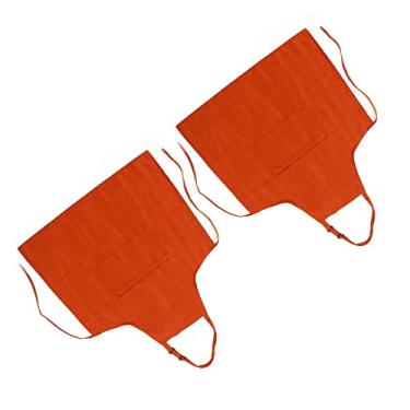 Imagem de Yinhing Avental, Avental de Cozinha Com Bolso de Bolso Cozinha Macia para Fazer Churrasco 2pcs (Laranja)