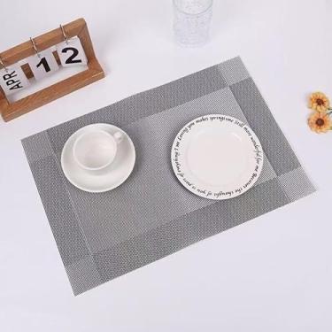 Imagem de KIT 4 e 6 Jogo Americano Sousplat Mesa Posta Jantar Contém Jogo de Mesa Design(PRATA,KIT 4)