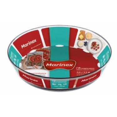 Imagem de Assadeira Travessa Vidro Temperado Vai ao Forno 2,4L Marinex - NADIR F