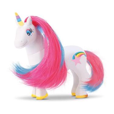 Imagem de Unicórnio De Cabelo Colorido Para Pentear Brinquedos Meninas - Bee Toy