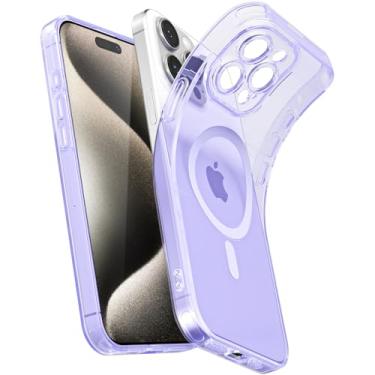 Imagem de Svanove Capa magnética transparente para iPhone 15 Pro Max, compatível com Magsafe Slim Thin Transparente Mag Safe Case para mulheres e meninas, linda capa de segurança de borracha de silicone com