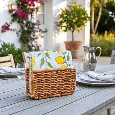 Imagem de Porta Guardanapo Retangular 15cm Polietileno E Ferro Rattan