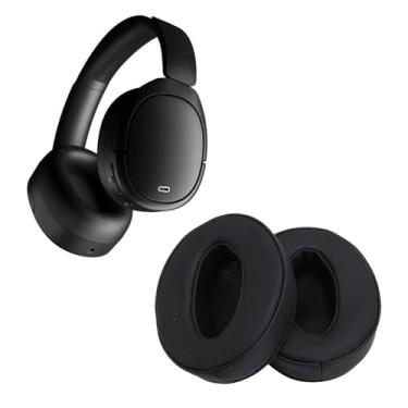 Imagem de 2 pares de protetores de ouvido, protetores auditivos de substituição com espuma de memória HD e couro proteico, para fones de ouvido HD4.50BT HD4.50BTNC HD4.50SE HD4.40BT HD4.30G (preto)