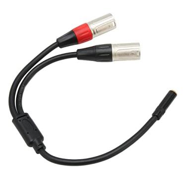 Imagem de Cabo de Microfone 3.5mm 1/8 Xlr, Transmissão de Som Premium para Telefones, Mp3 Players, Tablets, Laptops, Estéreo, 1,0 Pés, Vermelho e Preto