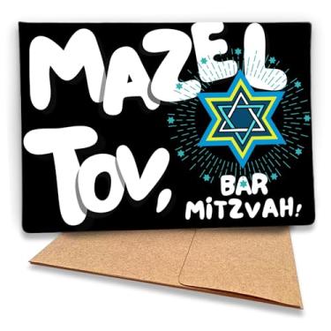 Imagem de Fava Bean Productions Cartão Bar Mitzvah para meninos, (Mazel Tov) Parabéns a um jovem judeu, divertido, design jovem - 132