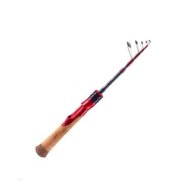 Imagem de Vara de Pesca de Viagem Vara de pesca portátil 1,5 m, varas telescópicas para uso com iscas pequenas em lagos e reservatórios