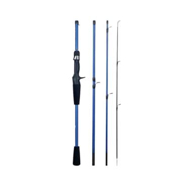 Imagem de Vara de Pesca de Viagem 4/5 seção varas de pesca peso 5-20g potência ultraleve fundição isca carbono viagem truta mini pólo(1.8m)