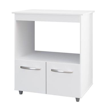 Imagem de Balcao Multiuso Com Tampo 83 Cm 2p Angela Branco Mobbs
