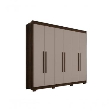 Imagem de Guarda-roupa Casal Itália 6 Portas 100% Mdf Salleto Savana/off White