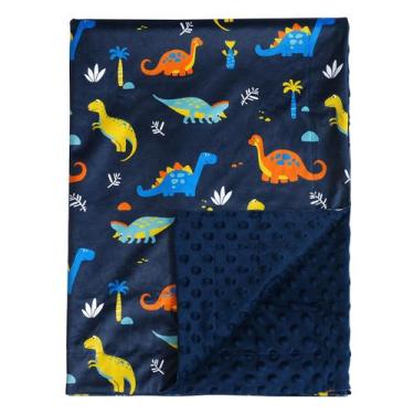 Imagem de Cobertor de bebê David's kids Minky Double Layer Dinosaur 102x127cm