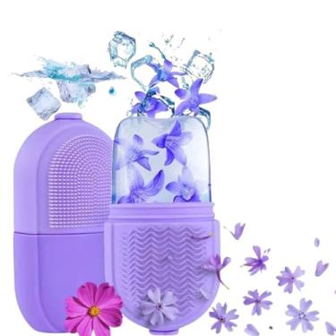 Imagem de Massageador Facial de Gelo com Escova de Silicone Skincare Refrescante para Reduzir Inchaço Melhorar a Circulação e Promover Efeito Lifting Ideal para Rotina de Beleza, Cor Variável Premium