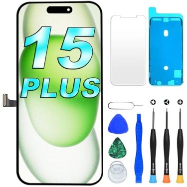 Imagem de DIGI4U Substituição de tela LCD para iPhone 15 Plus, tela de 6,7 polegadas [toque 3D] [entalhe pequeno] para montagem de digitalizador de tela iPhone 15 Plus, com ferramentas de reparo para iPhone 15
