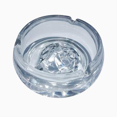 Imagem de Cinzeiros de vidro para cigarros, cinzeiro de cristal decorativo portátil para uso em casa, escritório, interior, exterior, pátio