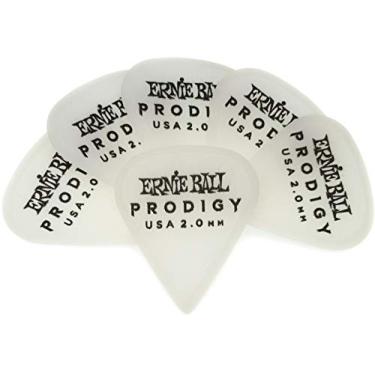 Imagem de Ernie Ball Prodigy Guitar Picks, Sharp, White 2.0mm, 6-pack (P09341)