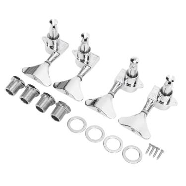 Imagem de RiToEasysports Chaves de Afinação de Guitarra 4 Peças, Sintonizador de Baixo de Liga de Aço, 2L 2R, Sintonizadores de Travamento para Baixo Elétrico de 4 Cordas, Substituição, Fácil Instalação