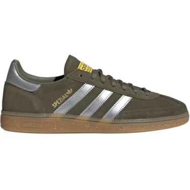 Imagem de Adidas Tênis masculino de handebol, Olive Strata/Prata Metálico/Super Amarelo, 37 BR