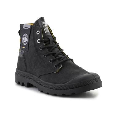 Imagem de Palladium Bota de tornozelo clássica unissex para adultos, Preto, 9 Women/8 Men