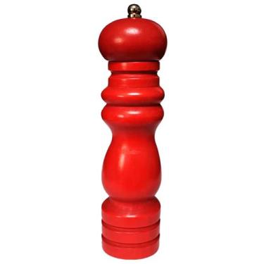 Imagem de Moedor de Pimenta Vermelho de Madeira Fino Eficiente Atóxico - Dasshau