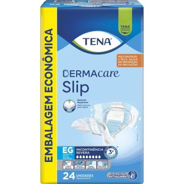 Imagem de Fralda Geriátrica Tena Dermacare Slip Tamanho EG 24 Unidades Descartáveis