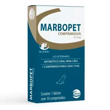 Imagem de Antibiótico Marbopet para Cães com 10 Comprimidos de 27,5 mg - CEVA