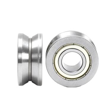 Imagem de 1 peça de rolo de trilho V-groove LV Series Bearing LV20/7 ZZ 2RS Diâmetro interno 7 mm Diâmetro externo 22 mm Altura 11 mm