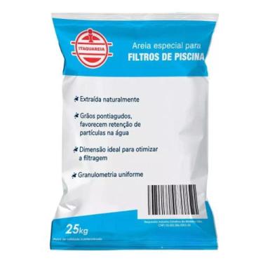 Imagem de Areia Piscina Para Filtros Em Geral Saco De 25kg Itaquareia
