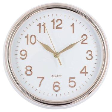 Imagem de Relógio De Parede Decoração 30Cm Luxo Moderno Rose Gold