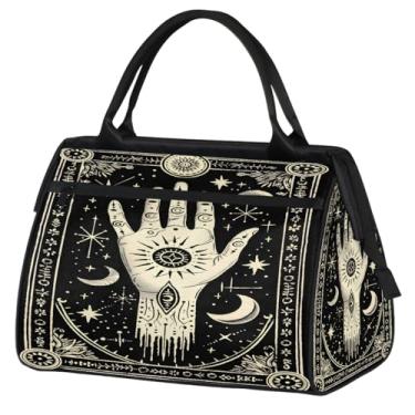 Imagem de Bolsa pequena para o fim de semana, feminina, masculina, rosa, vermelha, dobrável, bolsa esportiva leve para academia, Cor: 48 cm, 15.2*8.3*11.6 inch, Moderno