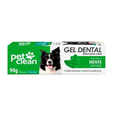 Imagem de Pasta de Dente Cães e Gatos Pet Clean Gel Dental 90g Menta
