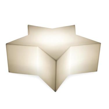 Imagem de Puff Iluminado LED Estrela para Decoração Eventos Banco Luminária de Chão